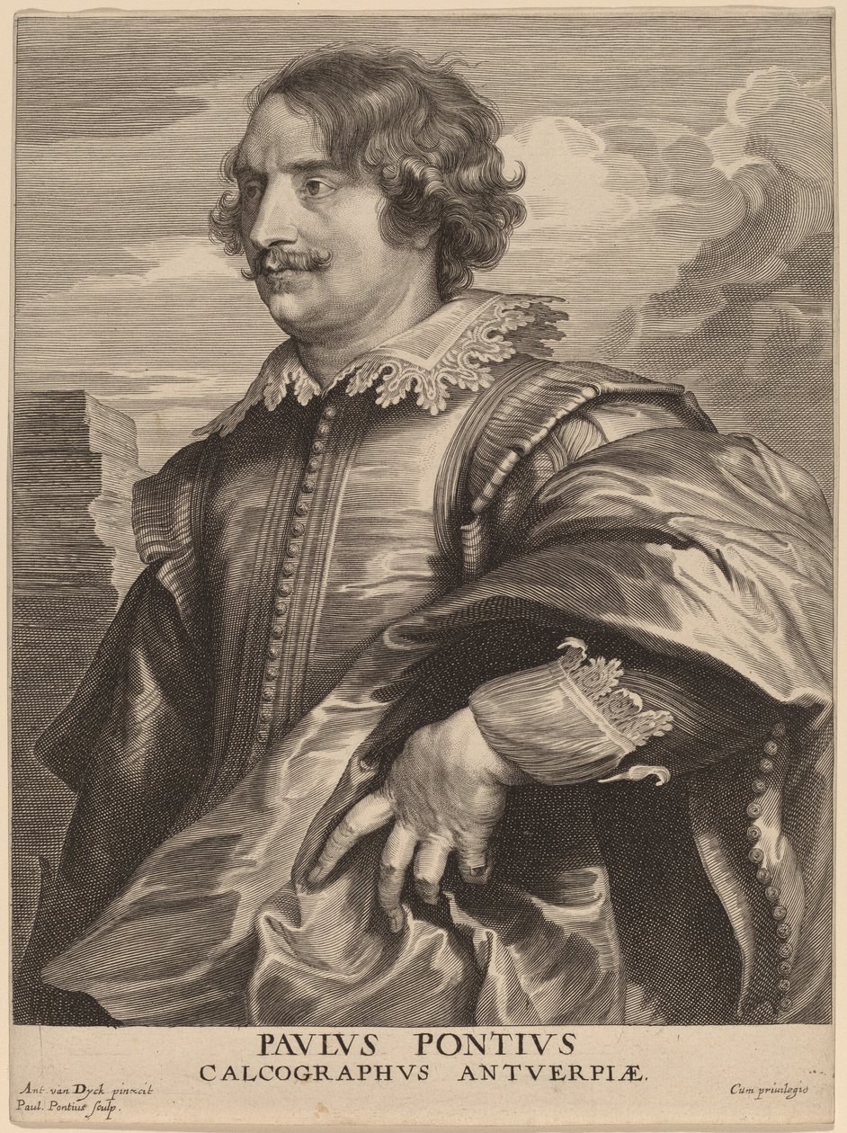 Paulus Pontius door Paulus Pontius after Sir Anthony van Dyck