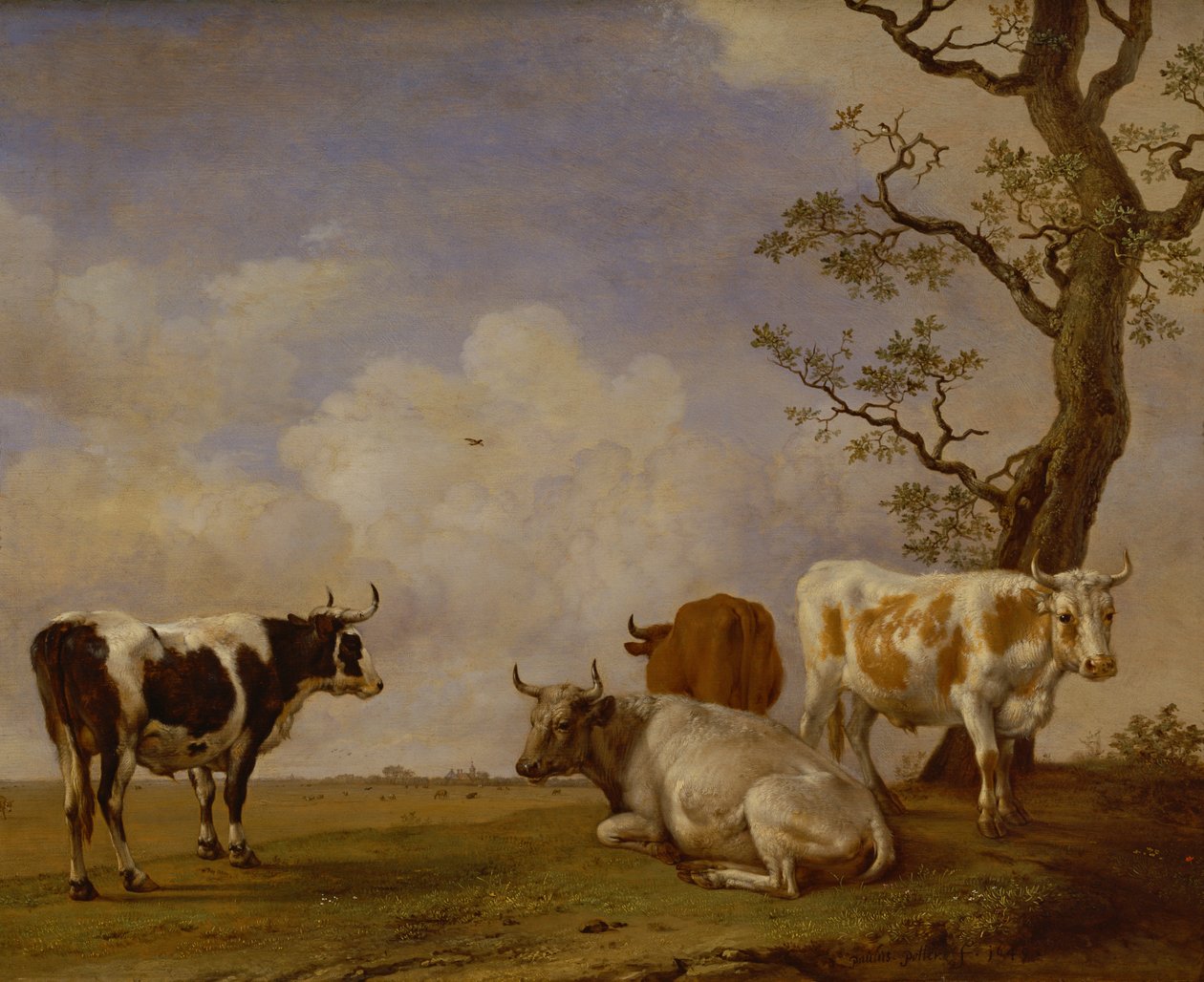 Vier Stieren door Paulus Potter