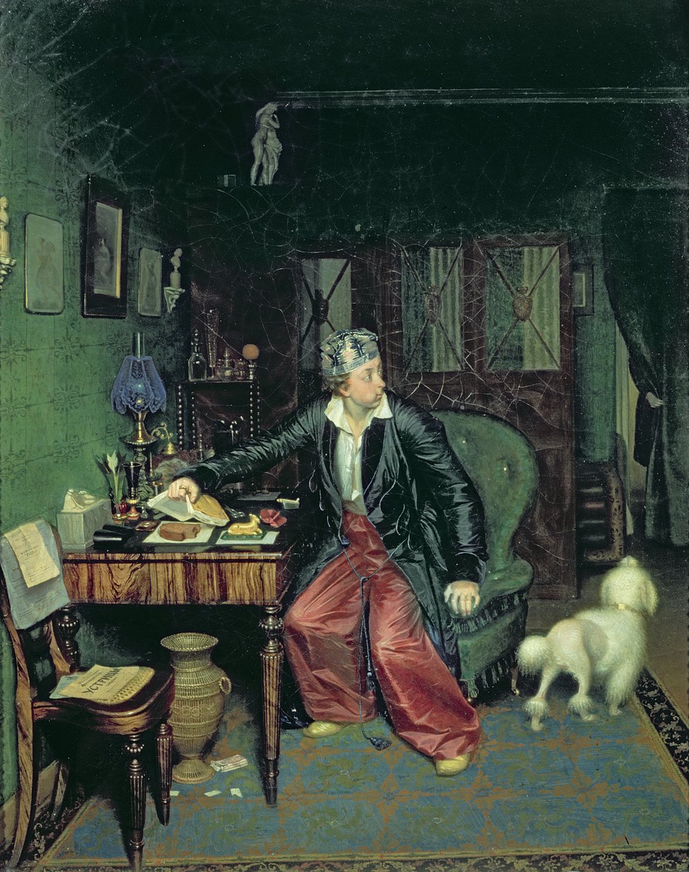 Het ontbijt van de aristocraat, 1849-50 door Pavel Andreevich Fedotov