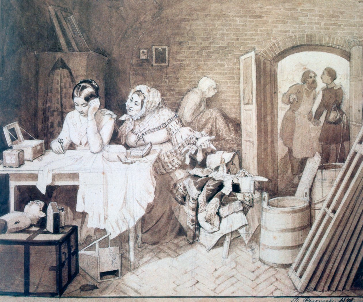 Muizenval, 1846 door Pavel Andreevich Fedotov