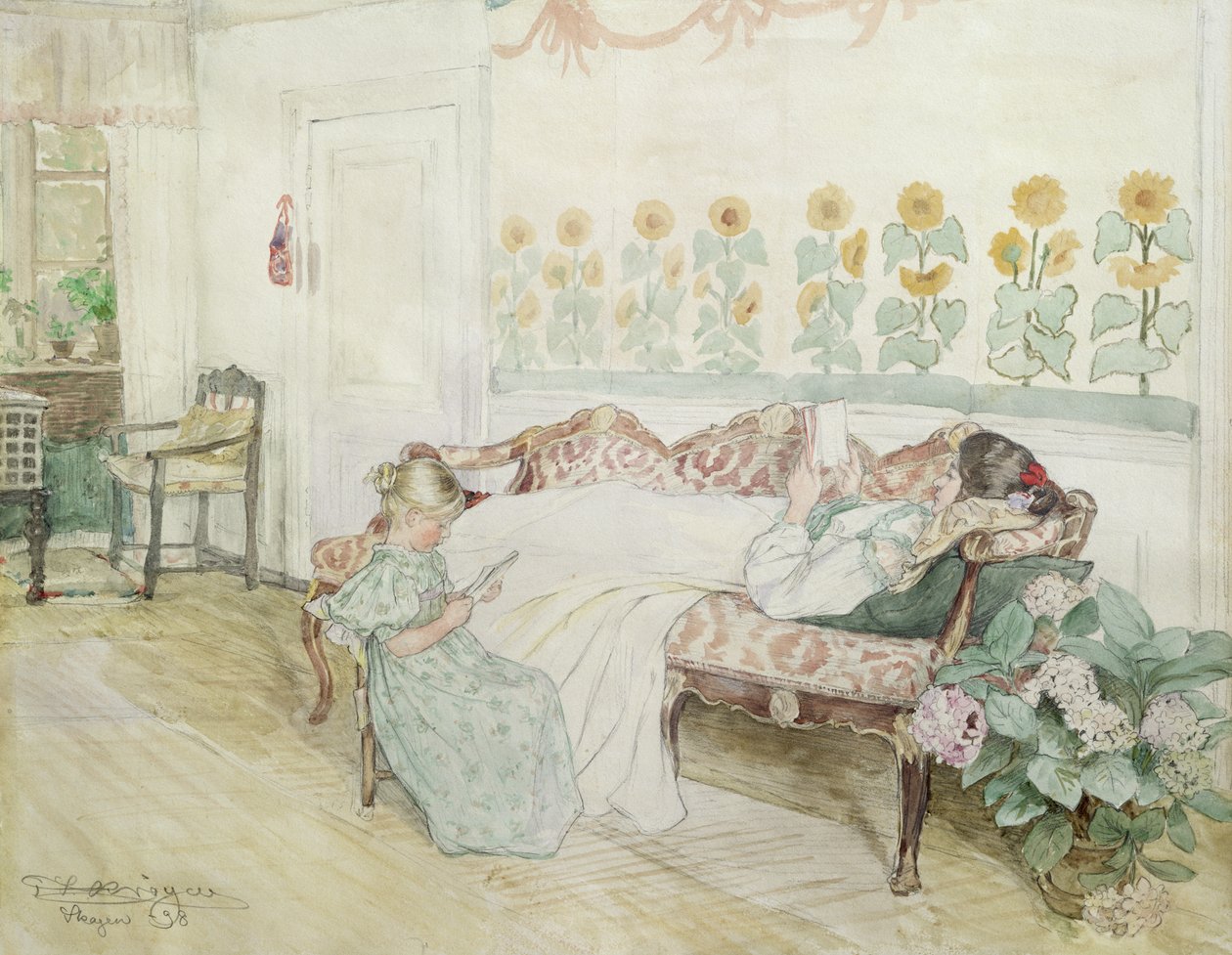 Interieur, 1898 door Peder Severin Krøyer