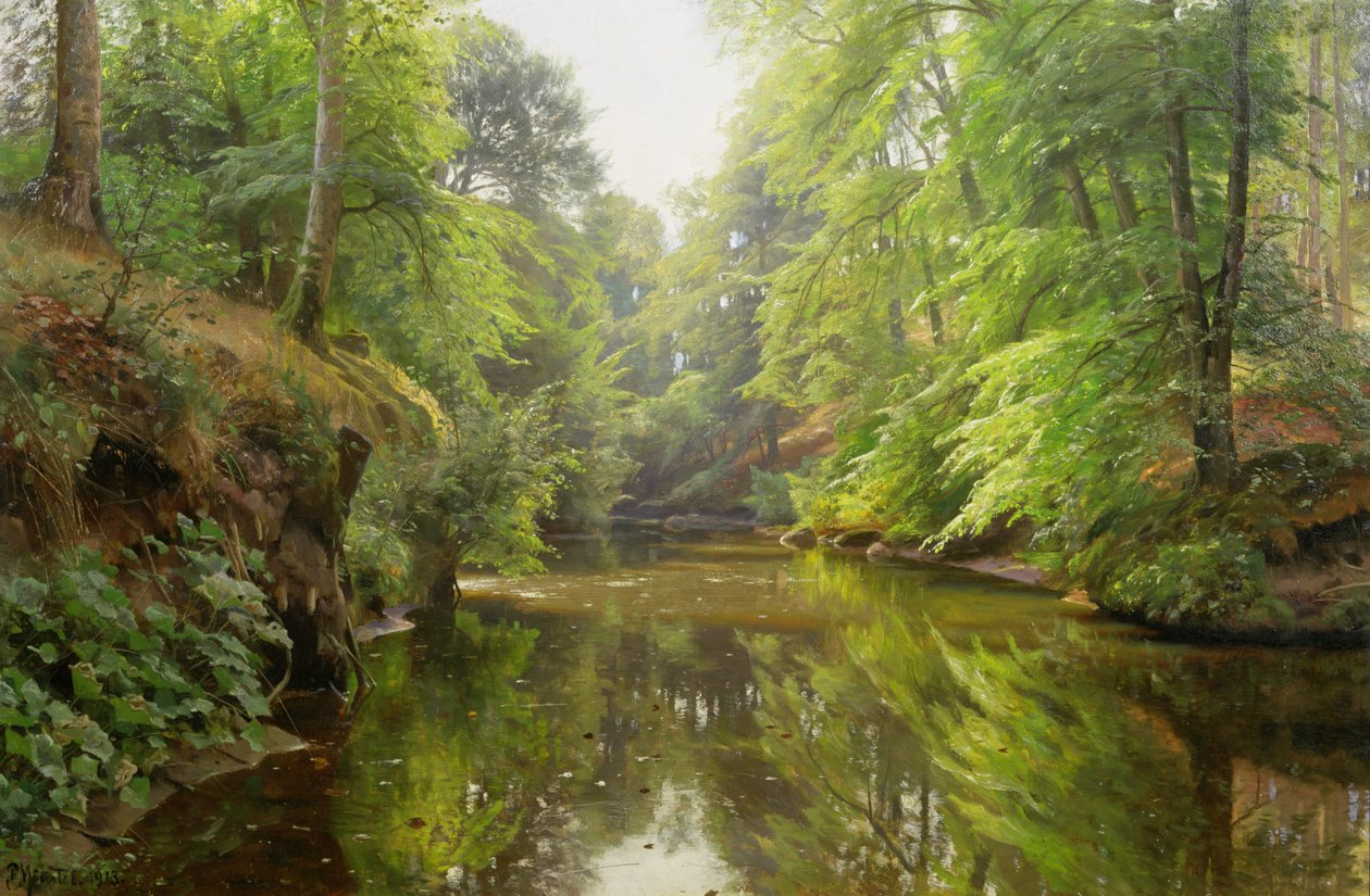 De stille rivier door Peder Monsted