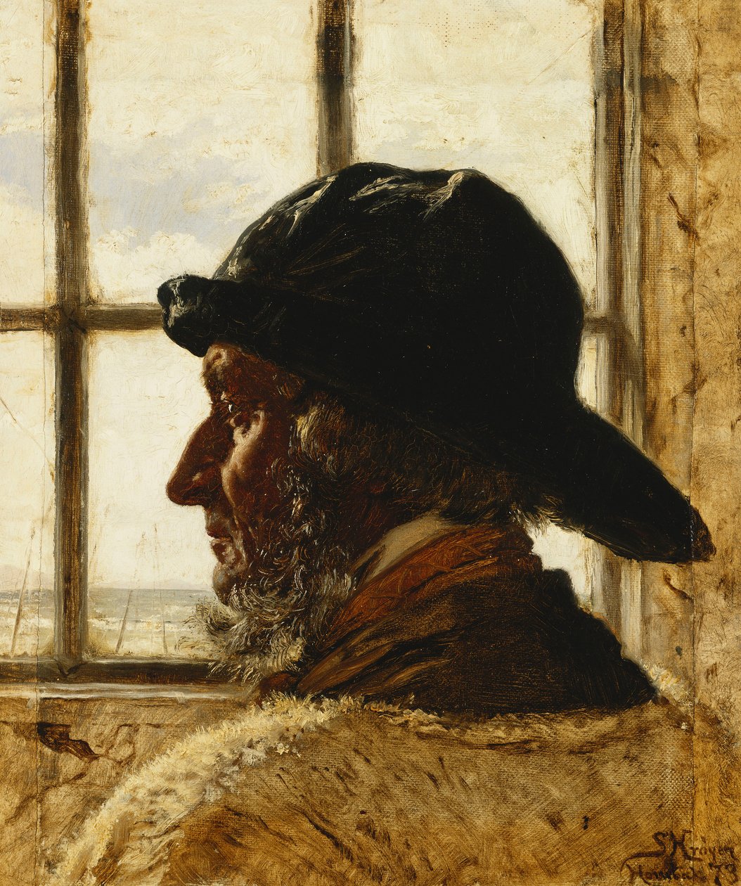 De oude visser, 1873 door Peder Severin Krøyer