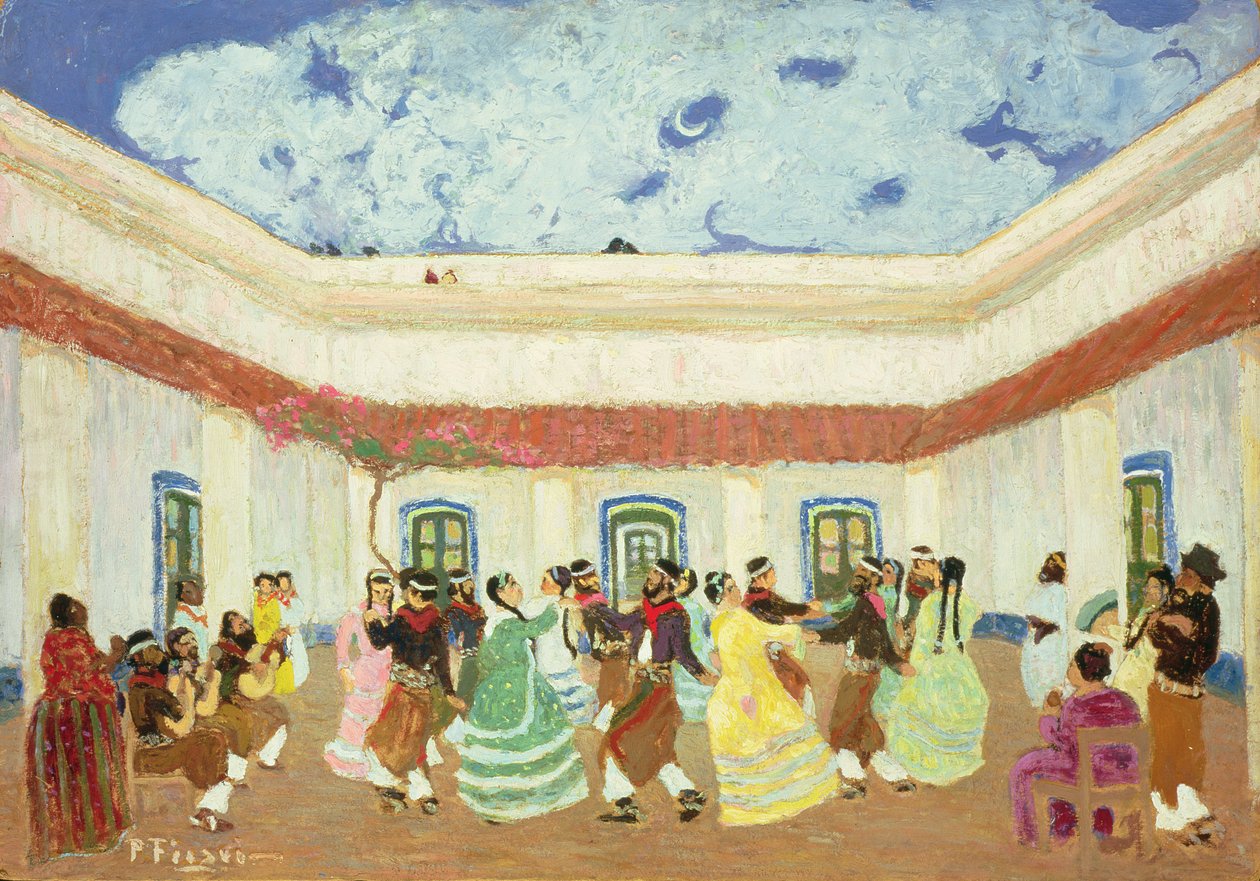 De patio door Pedro Figari
