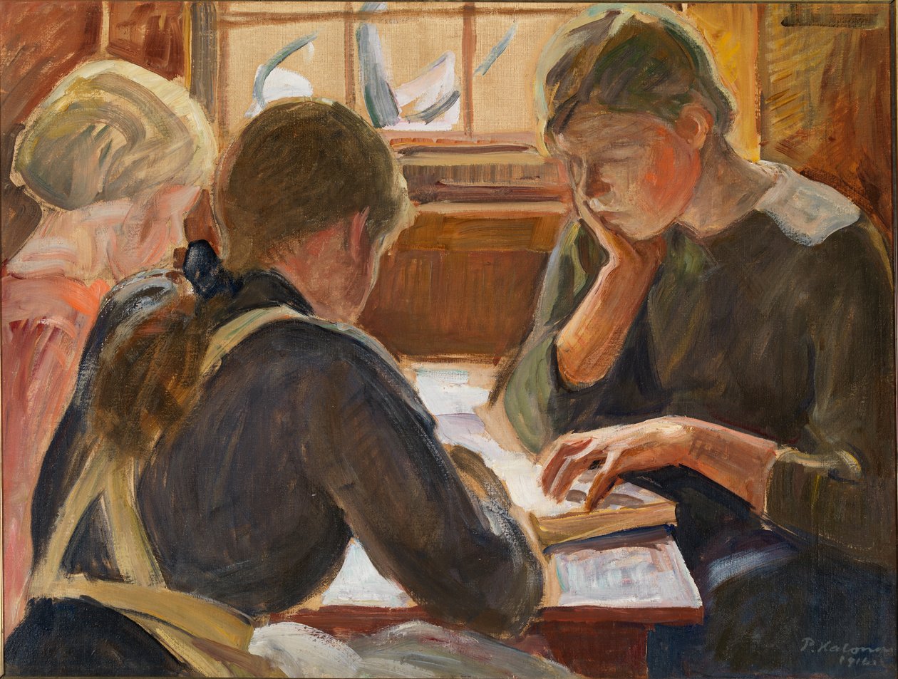 Kinderen lezen door Pekka Halonen