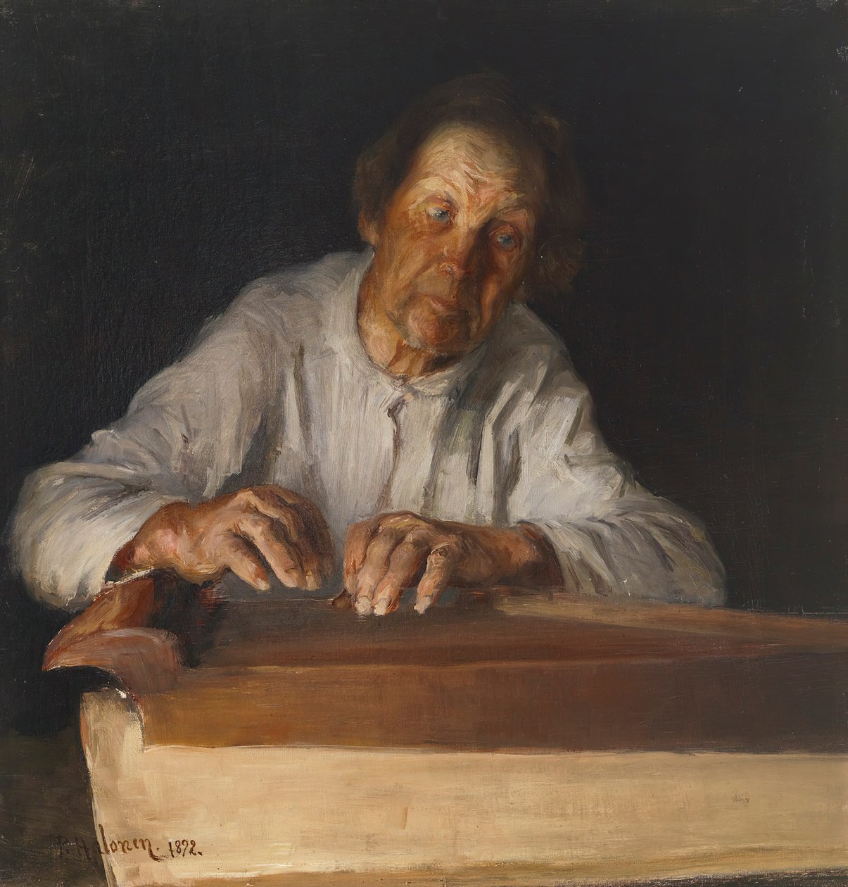 De Kantele Speler, 1892 door Pekka Halonen