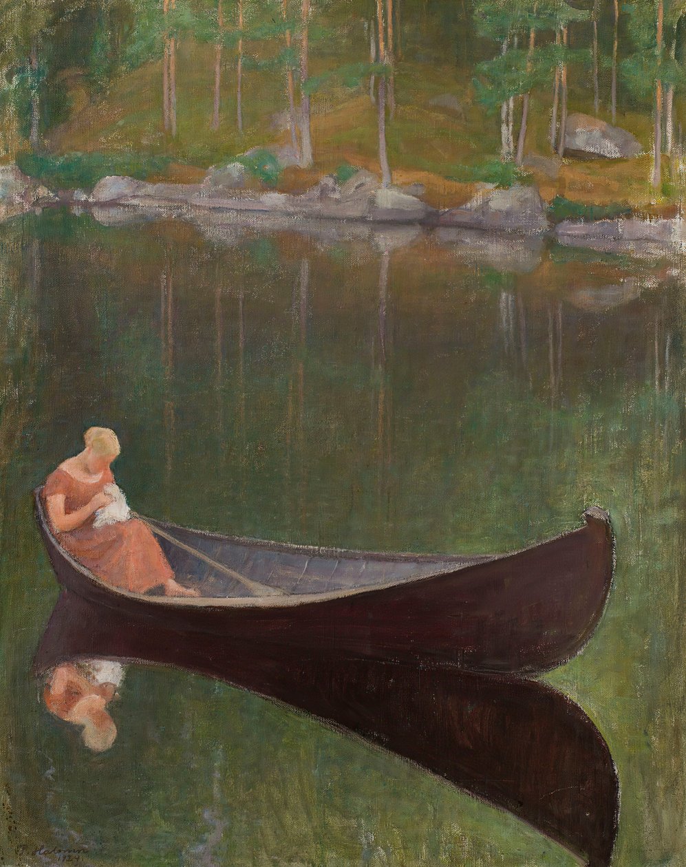 Vrouw in een Boot, 1924 door Pekka Halonen
