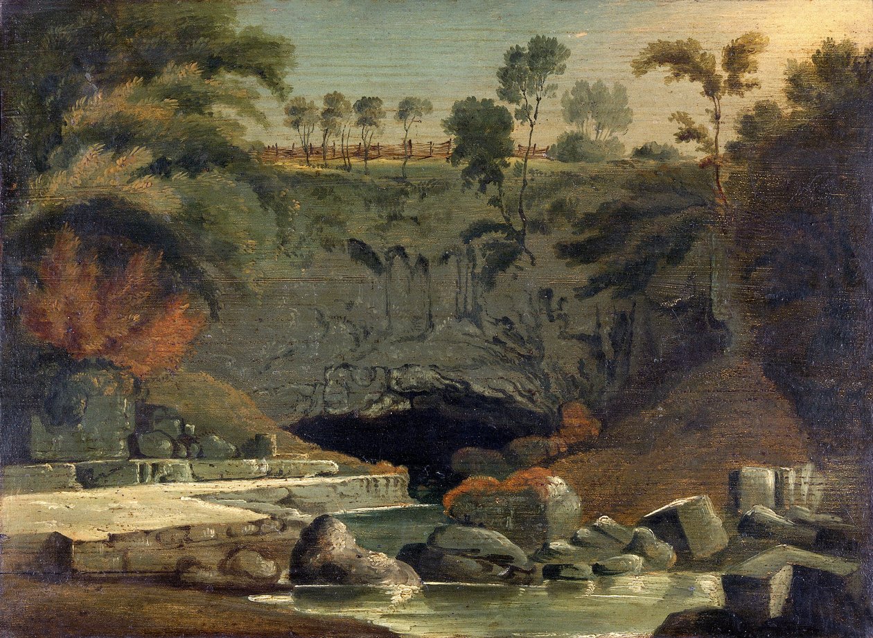 Porth-yr-Ogof, Brecknockshire, 1819 door Penry Williams