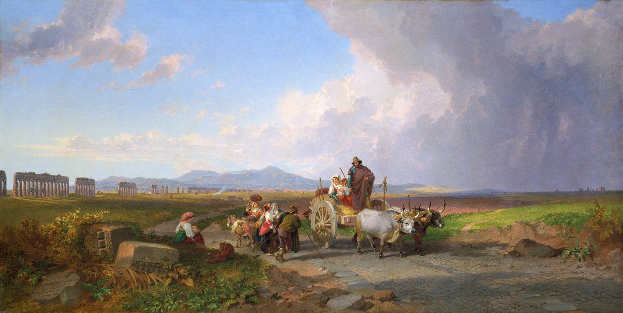 Scène in de Romeinse Campagna door Penry Williams