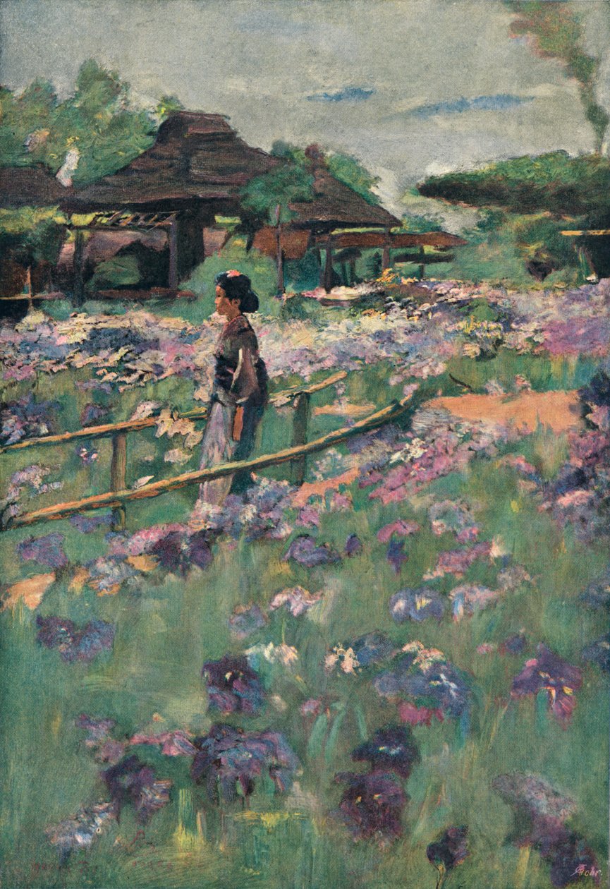 Een schilderij met een Japans thema, 1898 door Percy Sturdee