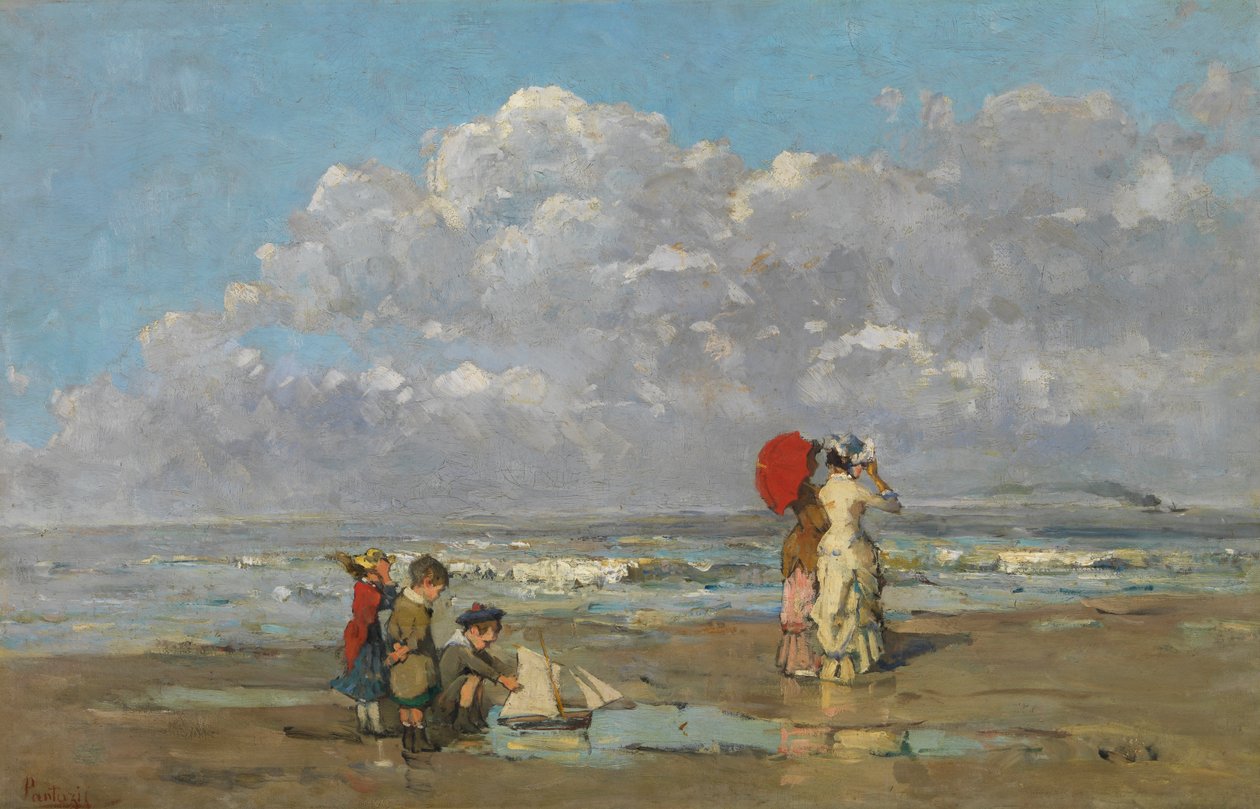 Op het strand door Pericles Pantazis