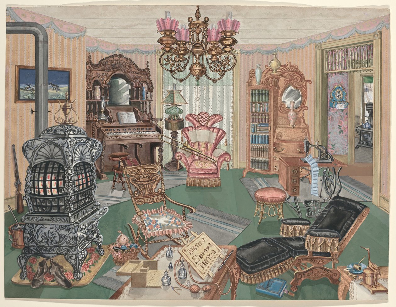 Landelijke Woonkamer, 1900 door Perkins Harnly