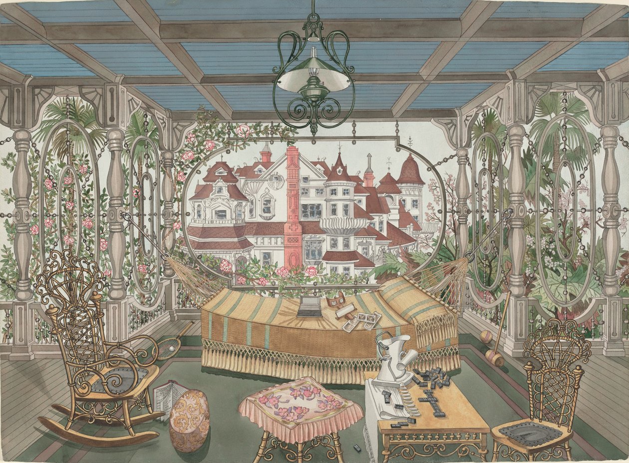 Veranda, 1885 door Perkins Harnly