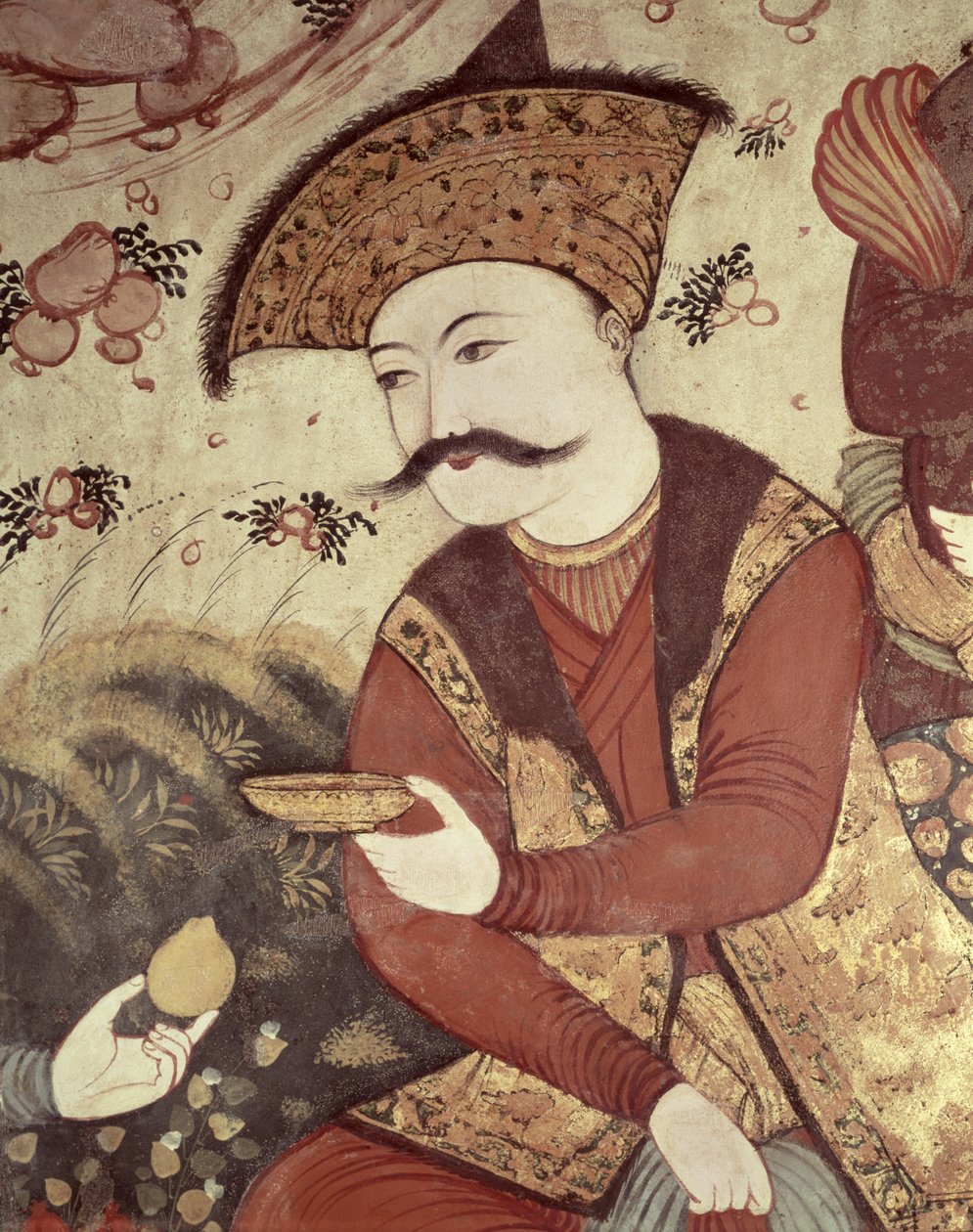 Shah Abbas I (1588-1629) (detail) door Persian School