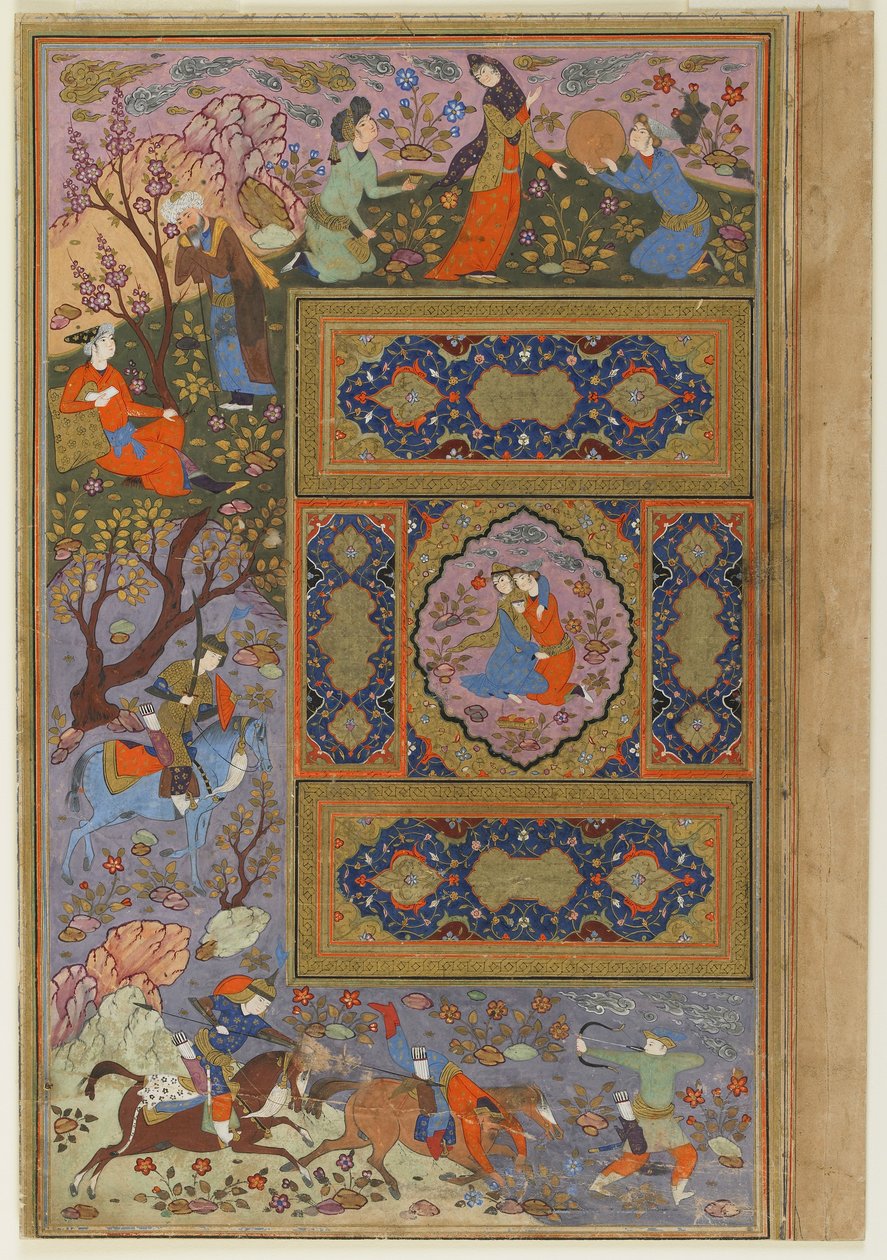 Paar geliefden, ca. 1590-1610 door Persian School