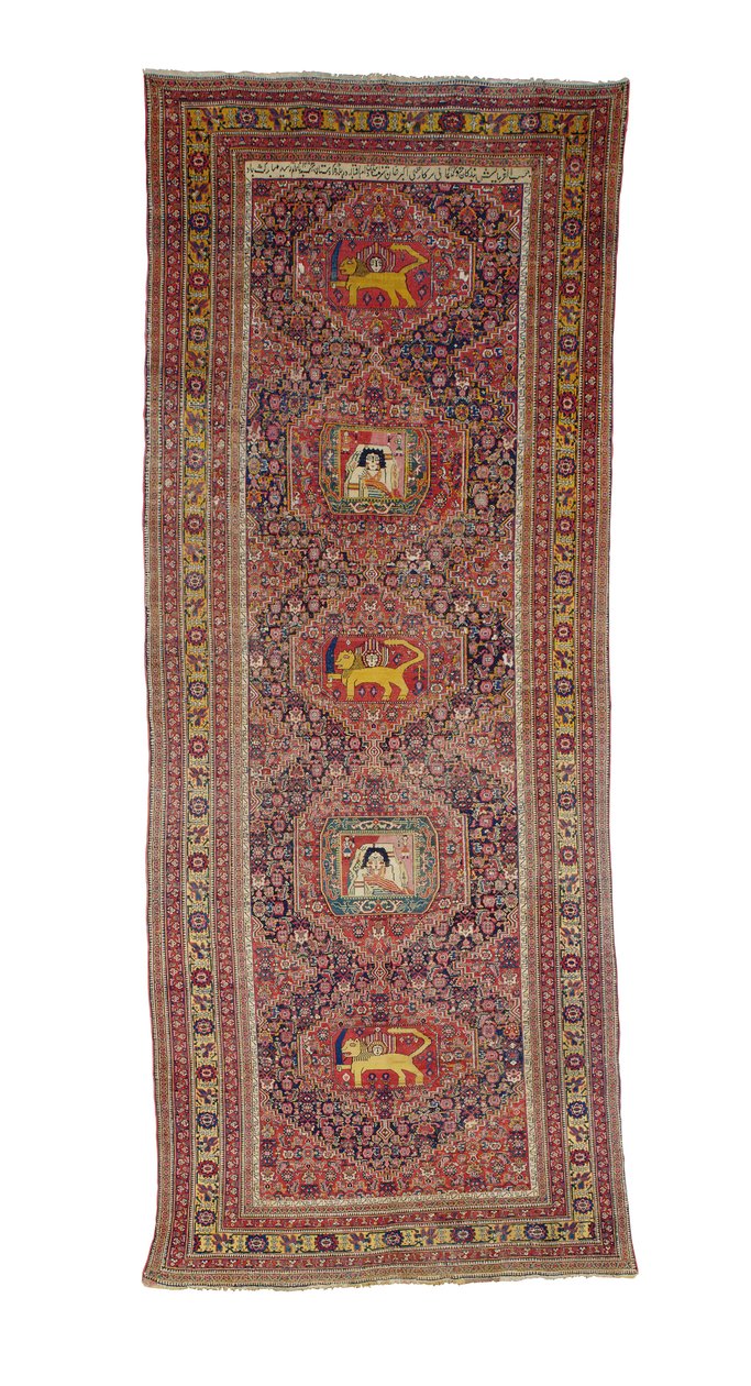 Senneh galerij tapijt, West-Perzië, 1837 door Persian School