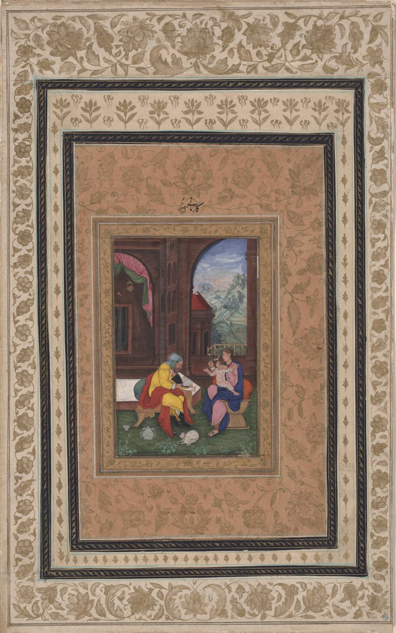 De Heilige Familie (ca. 1625) door Persian School