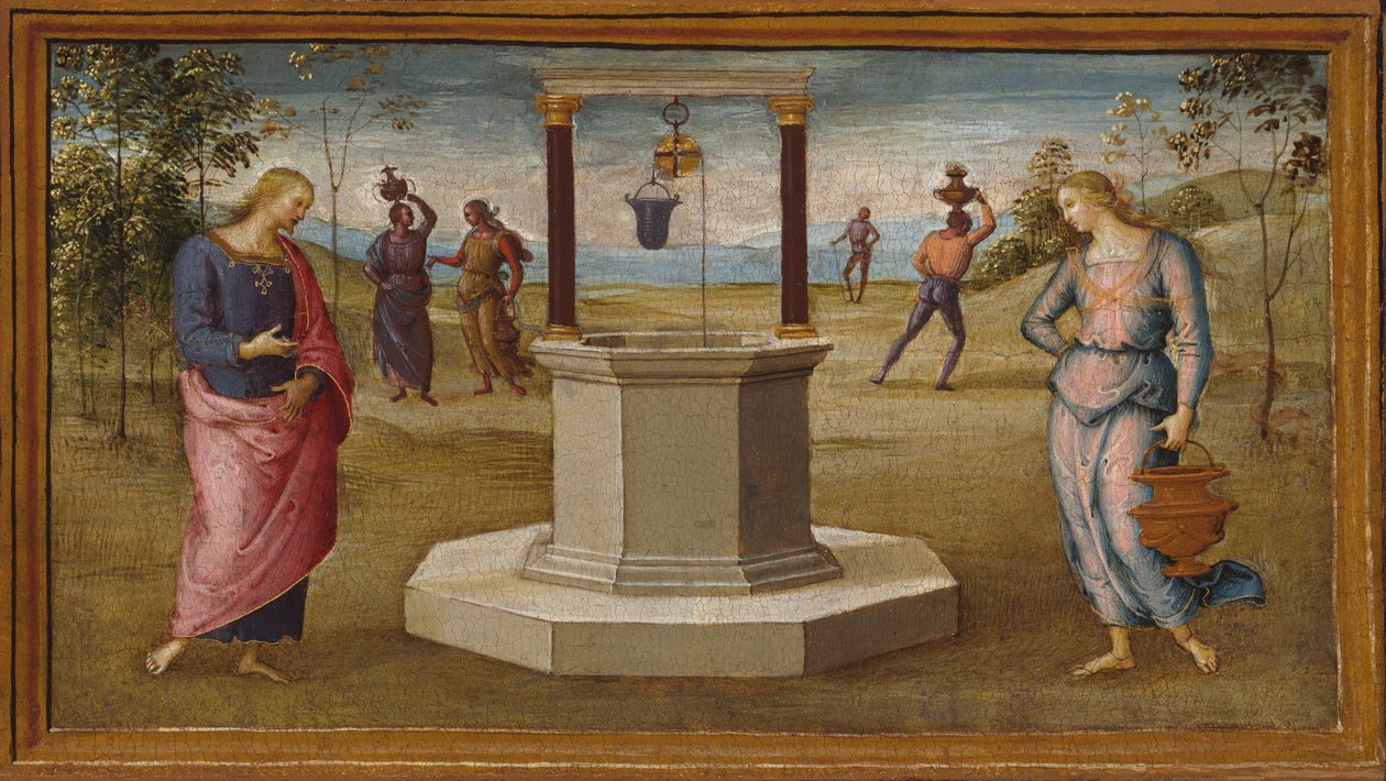 Christus en de Vrouw van Samaria, 1500 door Perugino