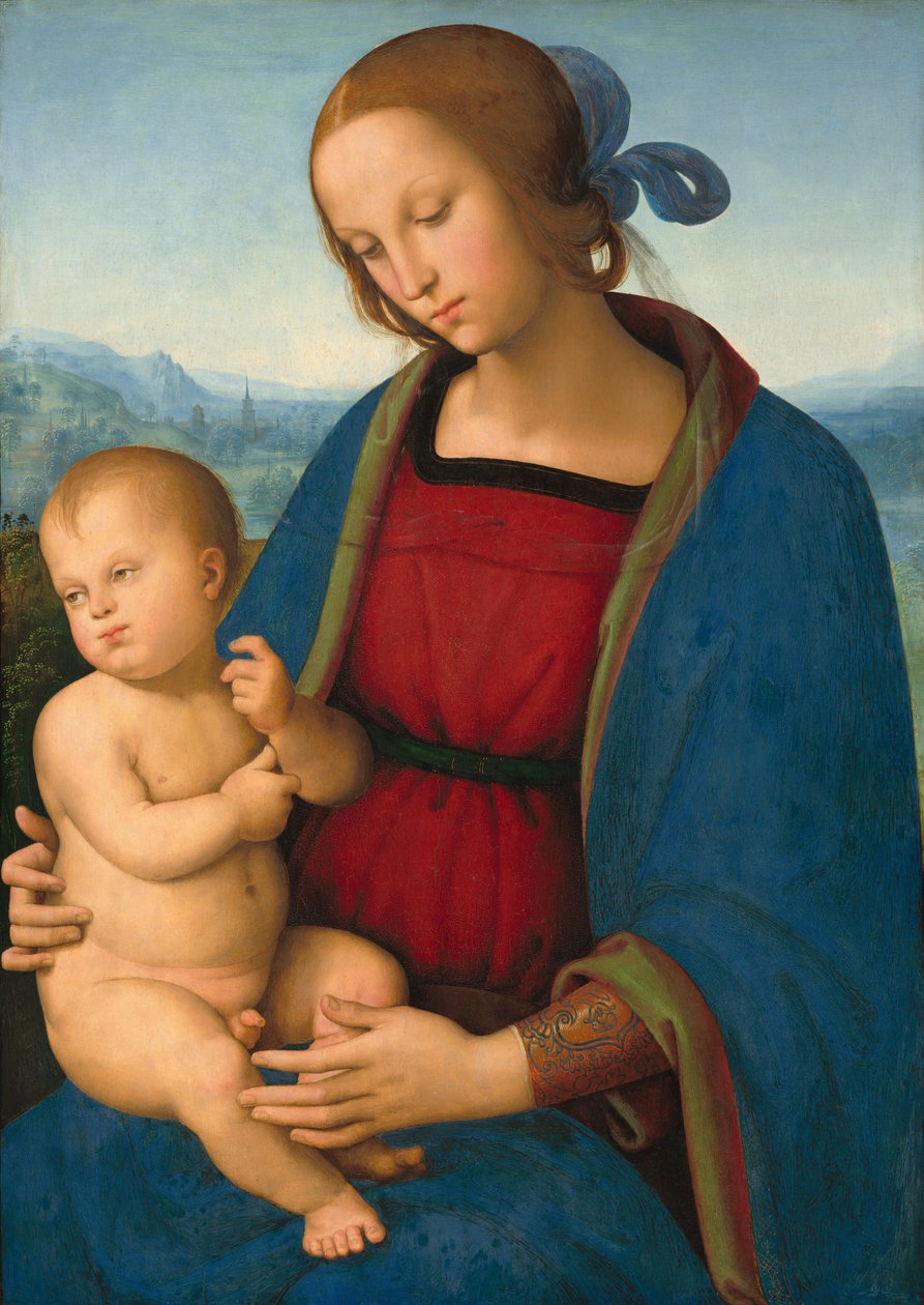 Madonna en Kind, ca. 1500 door Perugino