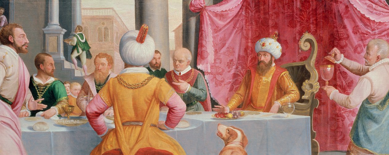 Verhaal van Esther: Banketscène door Peter 1548 1628 Candid