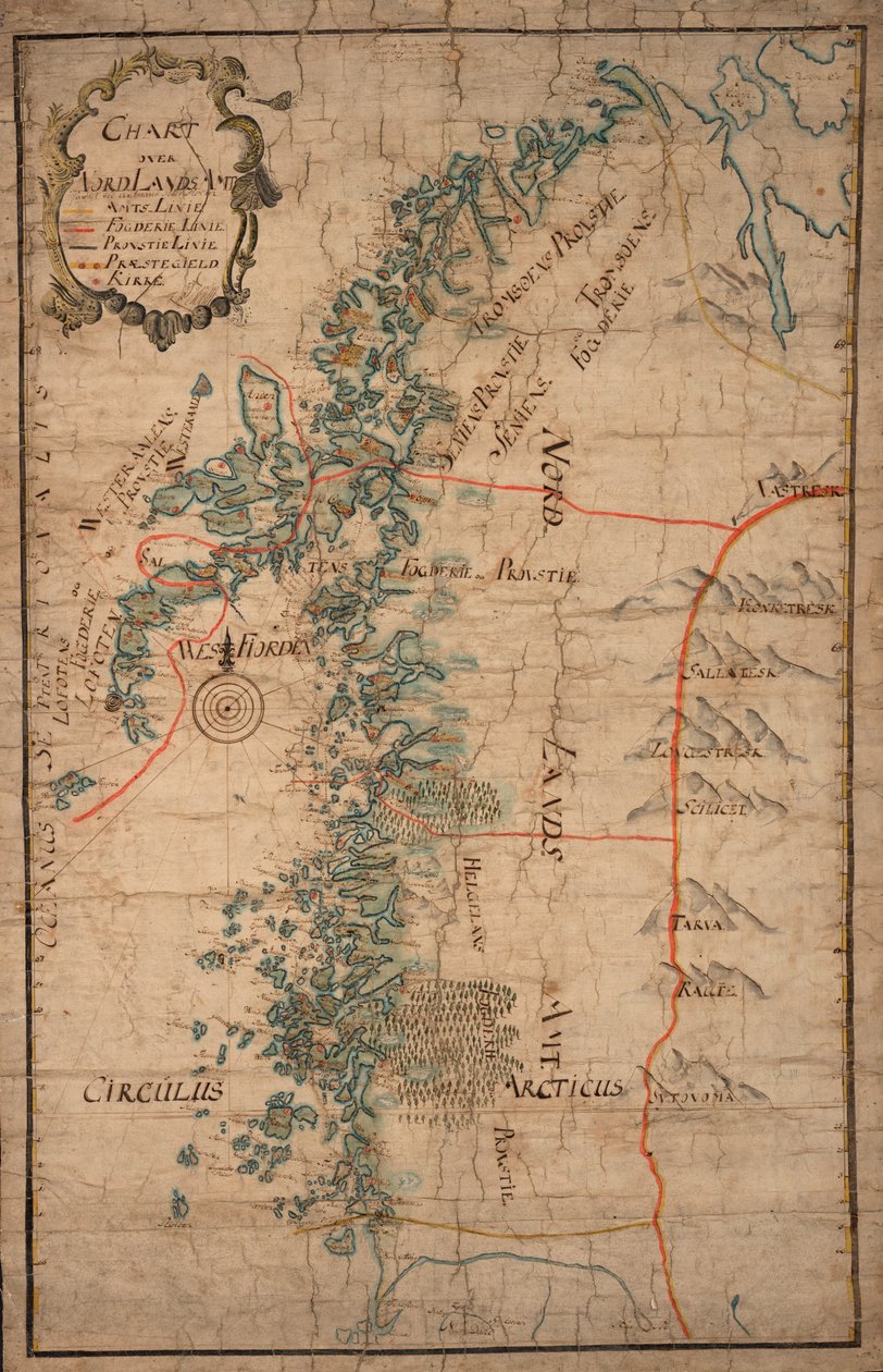Kaart over Nordlands Amt door Peter Holm