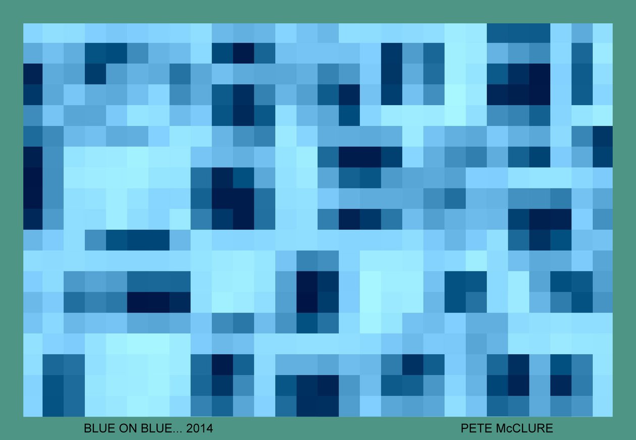 Blauw op blauw, 2014 door Peter McClure