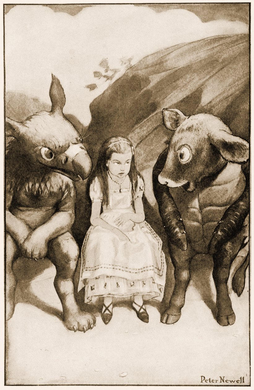 Alice begon hen haar avonturen te vertellen, illustratie voor Alice