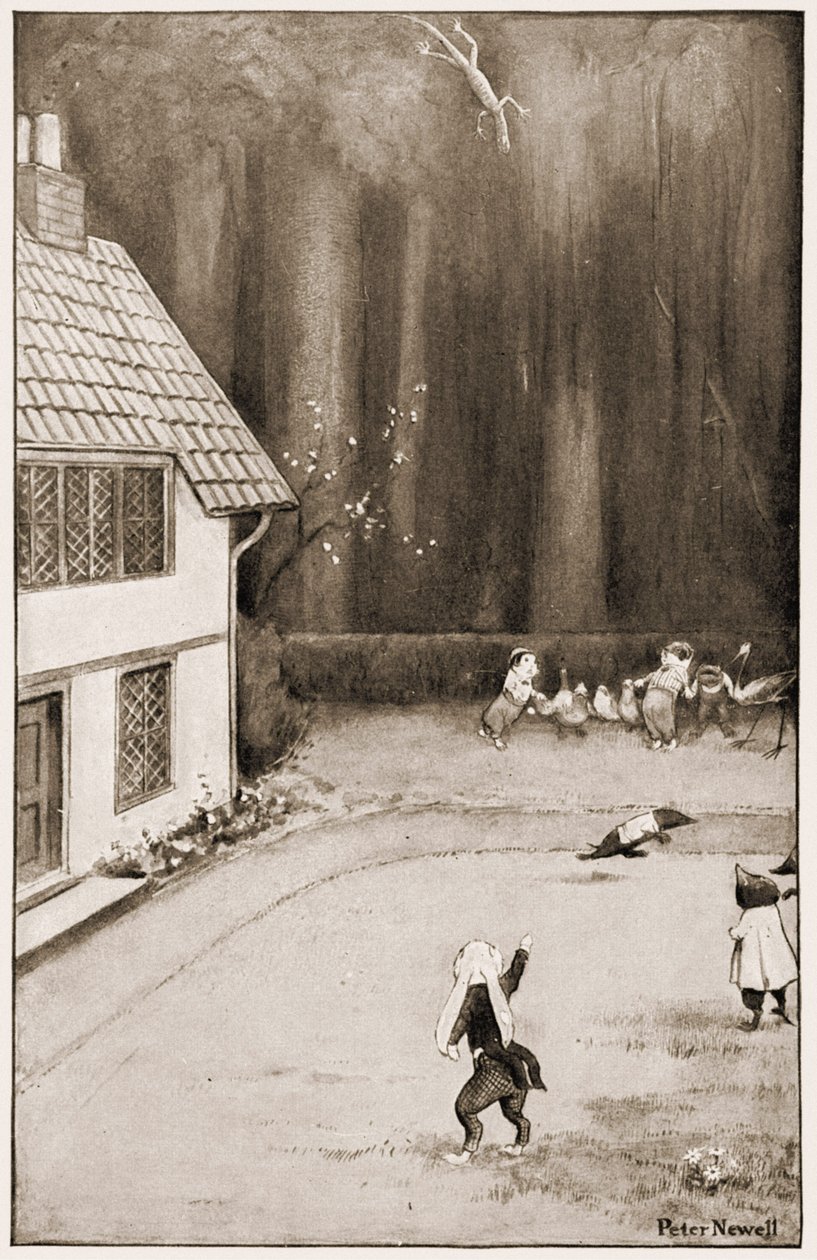 Vang hem, jij bij de heg, illustratie voor Lewis Carrolls Alice