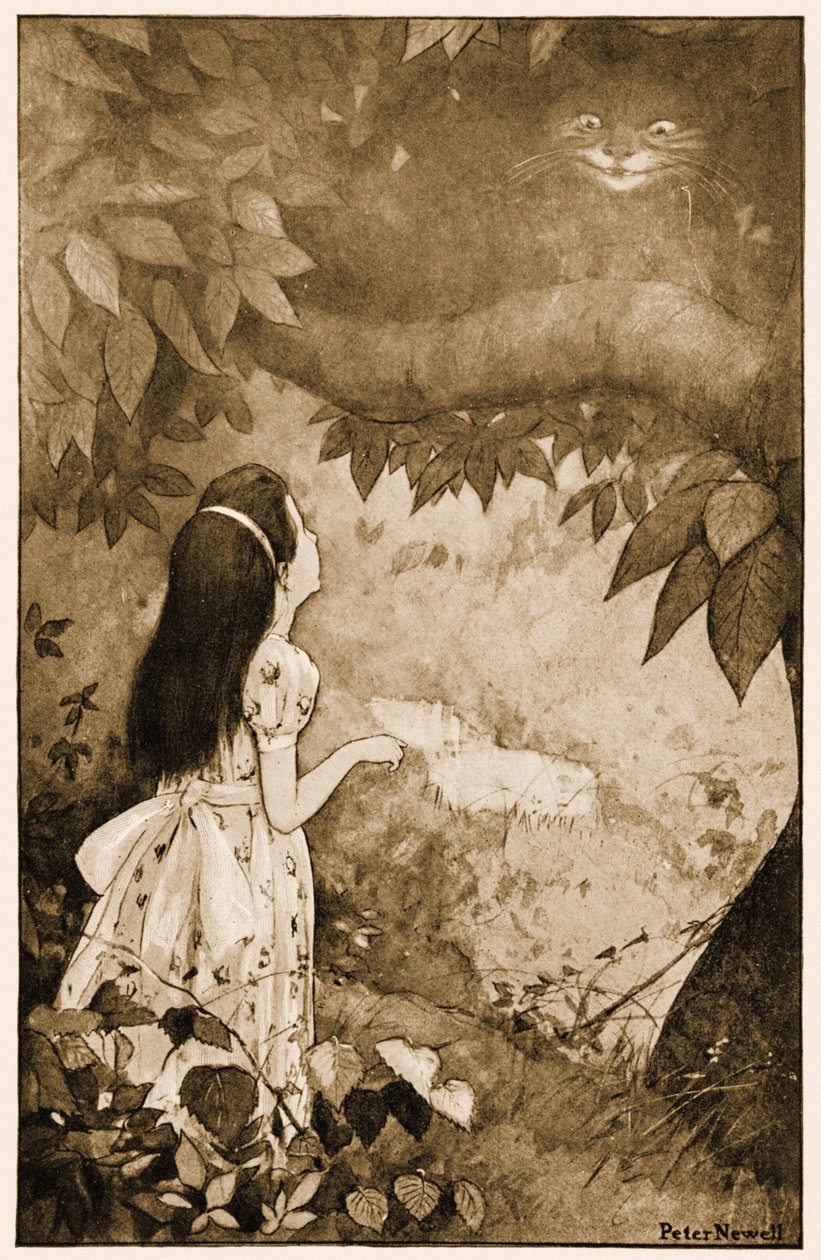 Deze keer verdween het heel langzaam, illustratie voor Lewis Carrolls Alice