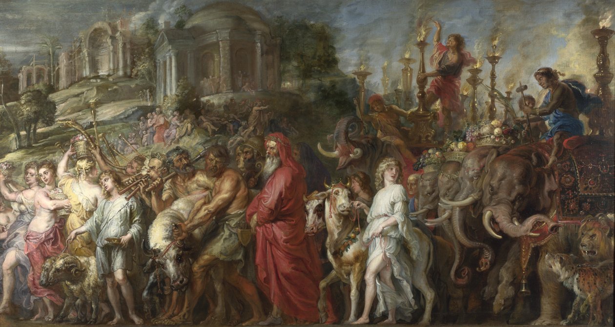 Een Romeinse triomf door Peter Paul Rubens