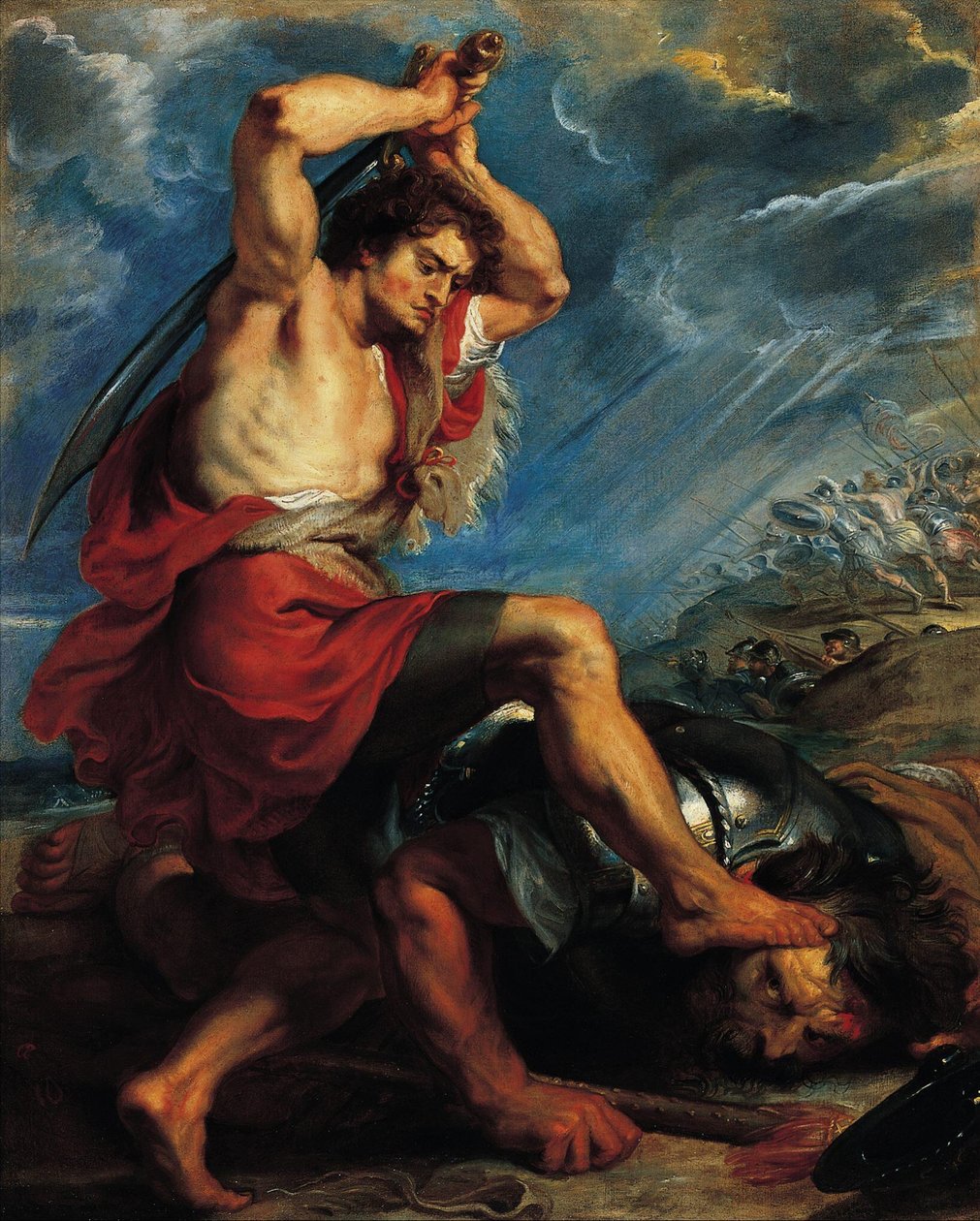 David doodt Goliath door Peter Paul Rubens