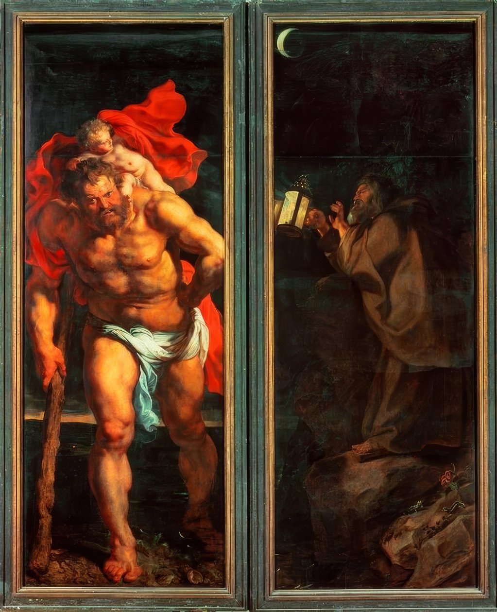 De Heilige Christoffel door Peter Paul Rubens