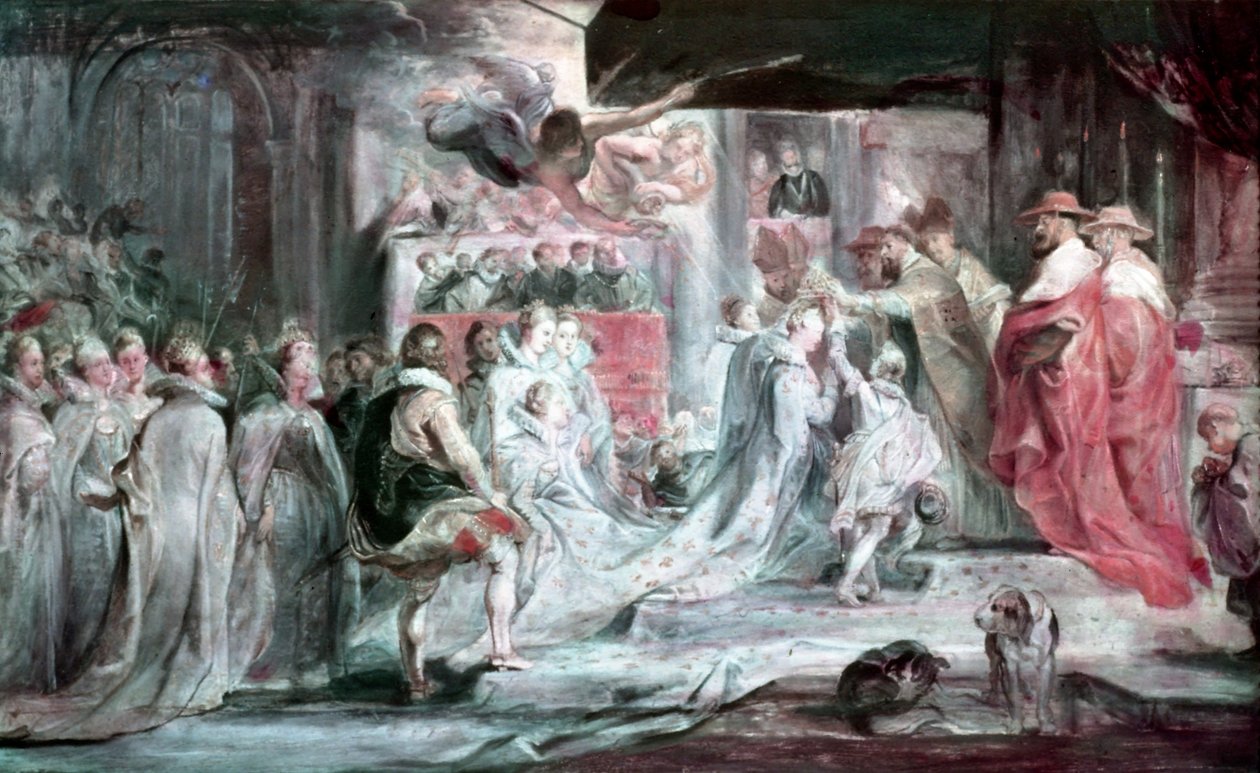 De kroning van Maria de Medici door Peter Paul Rubens