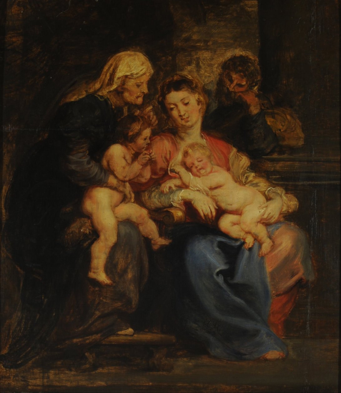 De Heilige Familie met Santa Isabel en San Juan door Peter Paul Rubens