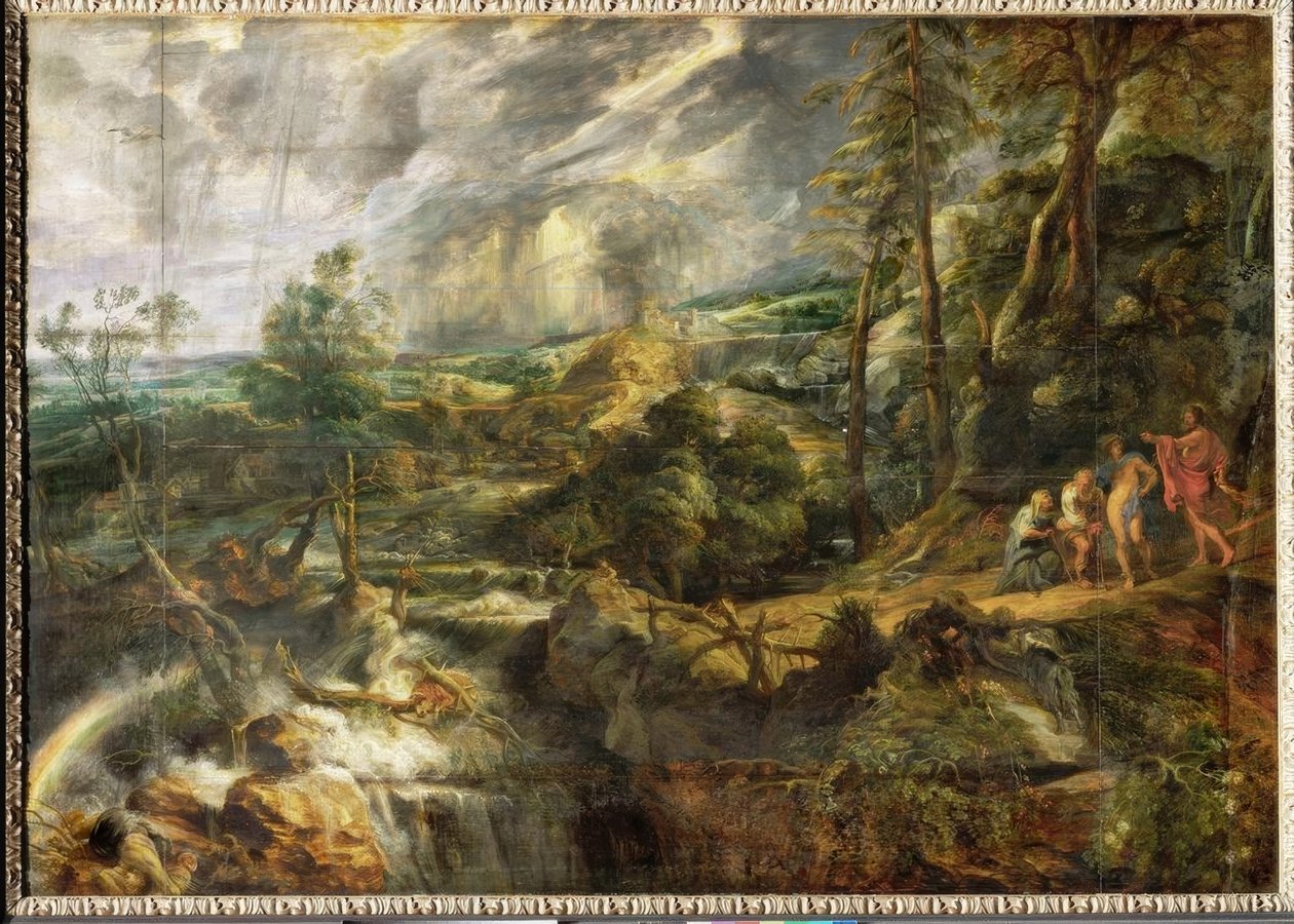 Landschap in onweersbui door Peter Paul Rubens