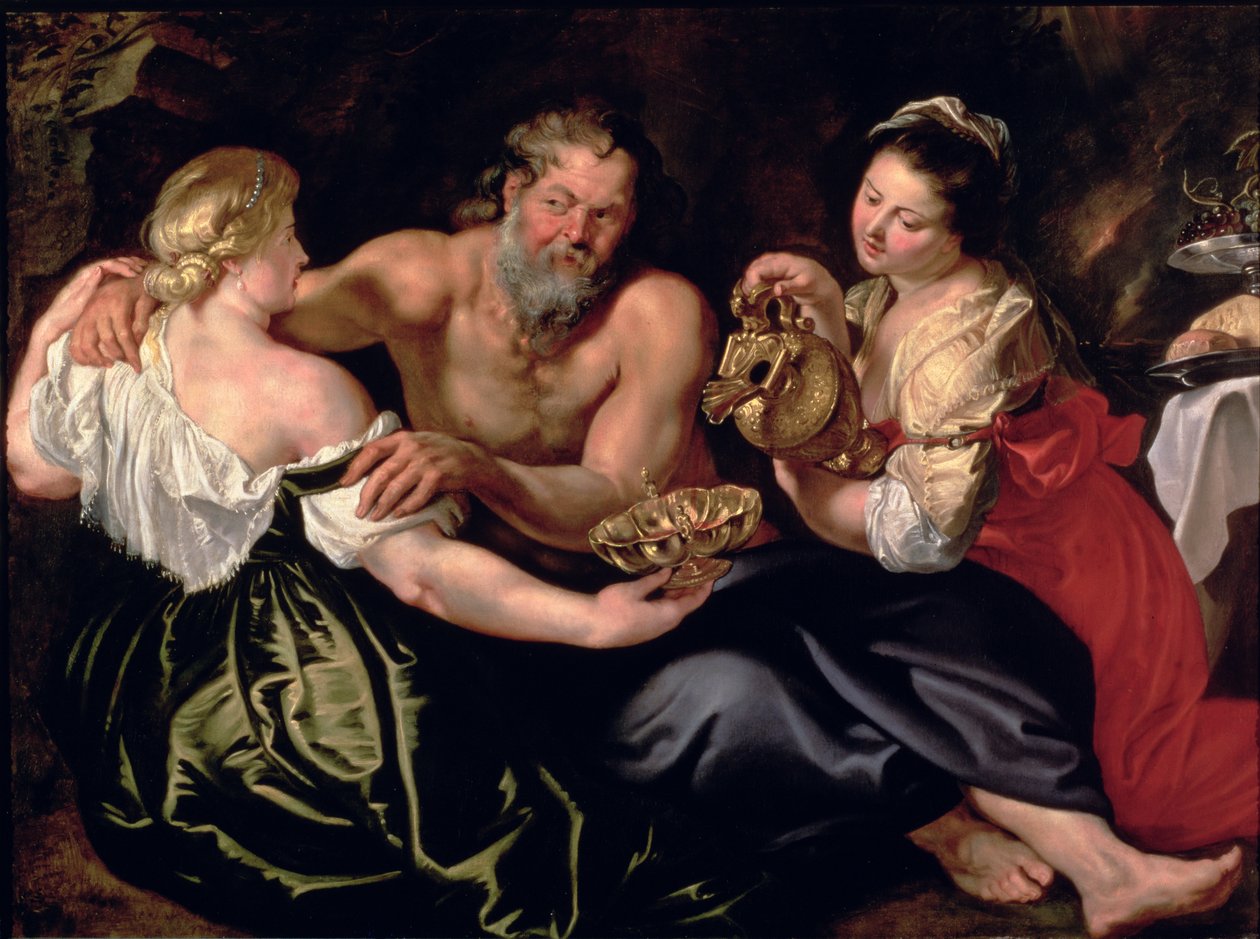 Lot en zijn dochters door Peter Paul Rubens