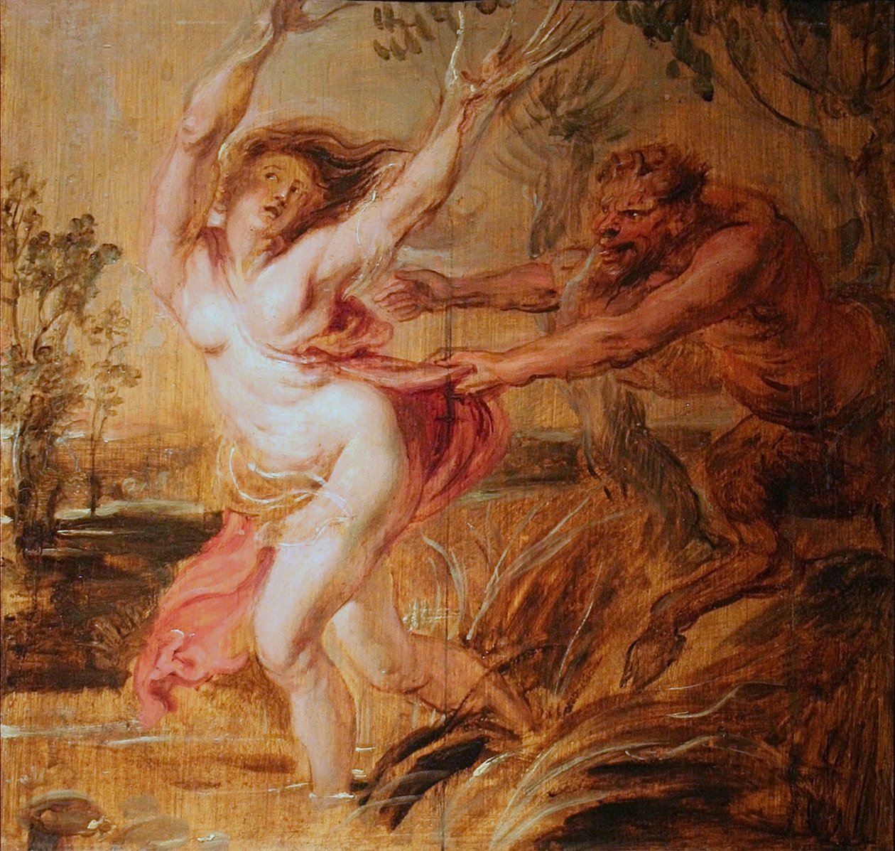 Pan en Syrinx door Peter Paul Rubens