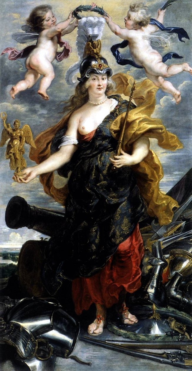 Portret van Marie de Médicis als triomferende koningin of Portret van Marie de Médicis als Bellona door Peter Paul Rubens