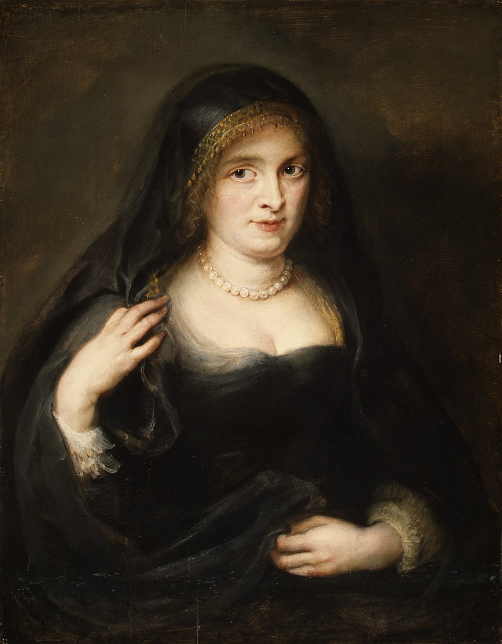 Portret van een vrouw, ca. 1625-27 door Peter Paul Rubens