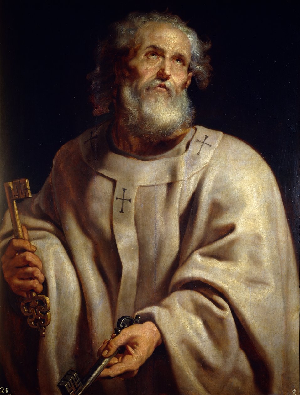 Heilige Petrus als paus door Peter Paul Rubens