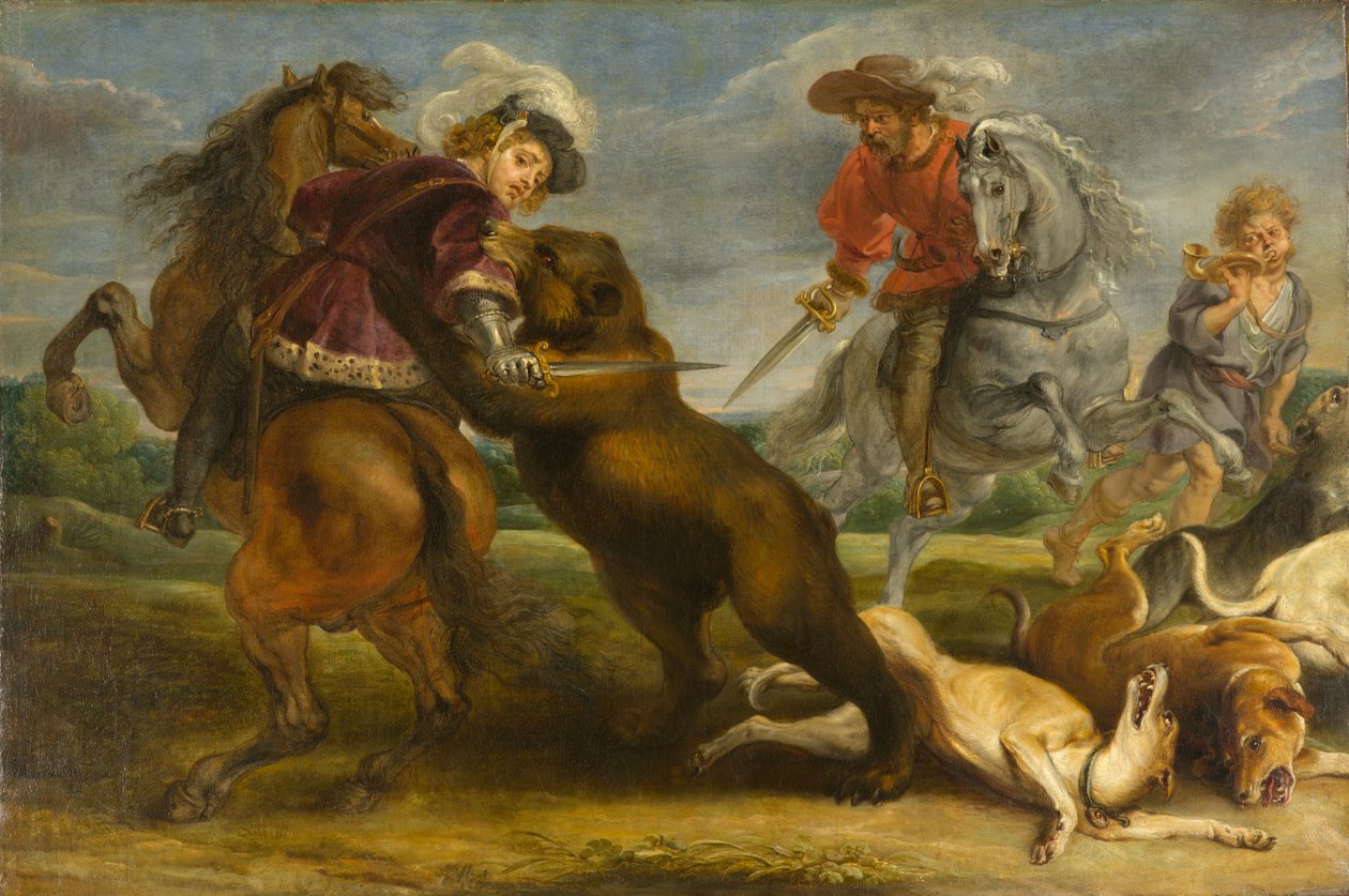 De Berenjacht, 1639-1640 door Peter Paul Rubens