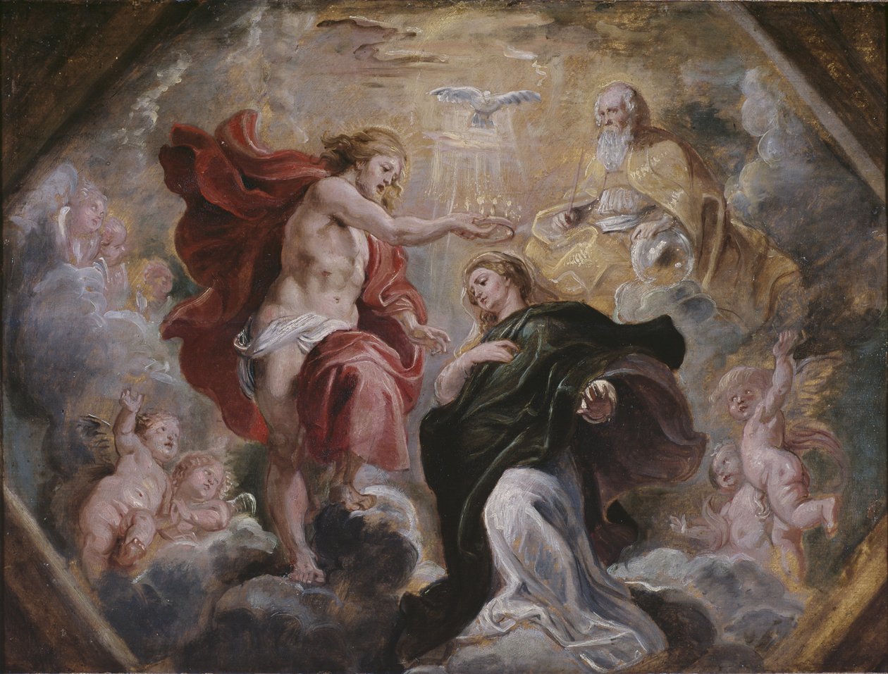 De Kroning van de Maagd, ca. 1613 door Peter Paul Rubens