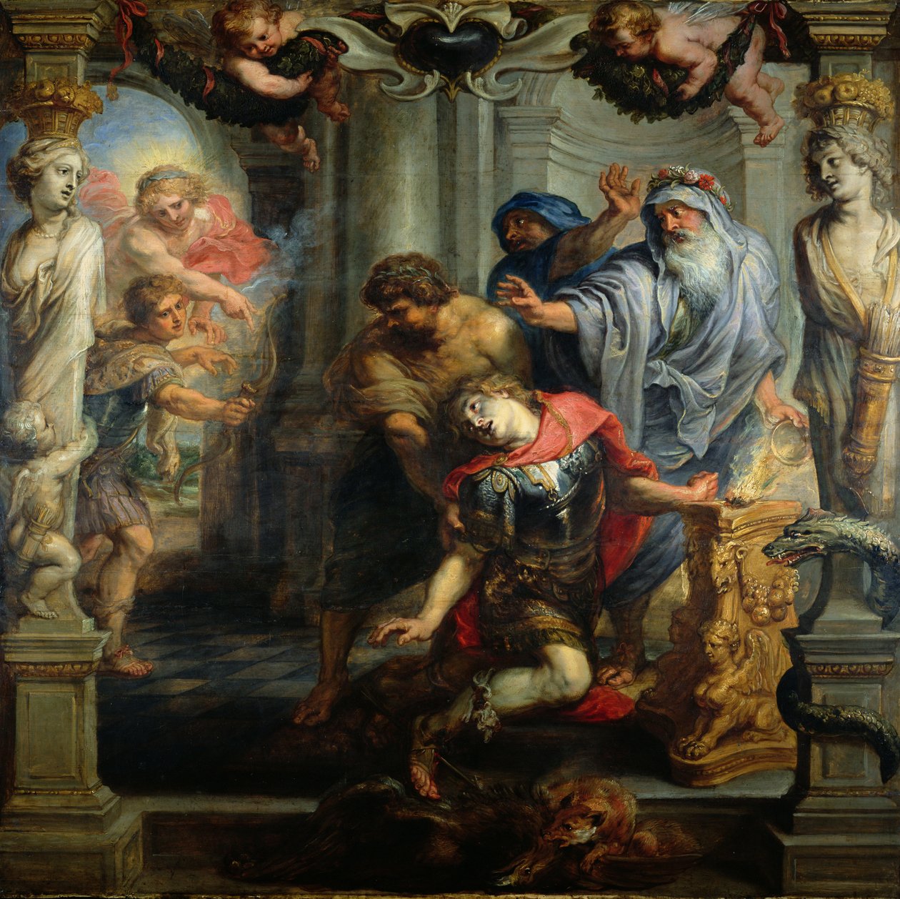 De dood van Achilles, vroege jaren 1630 door Peter Paul Rubens