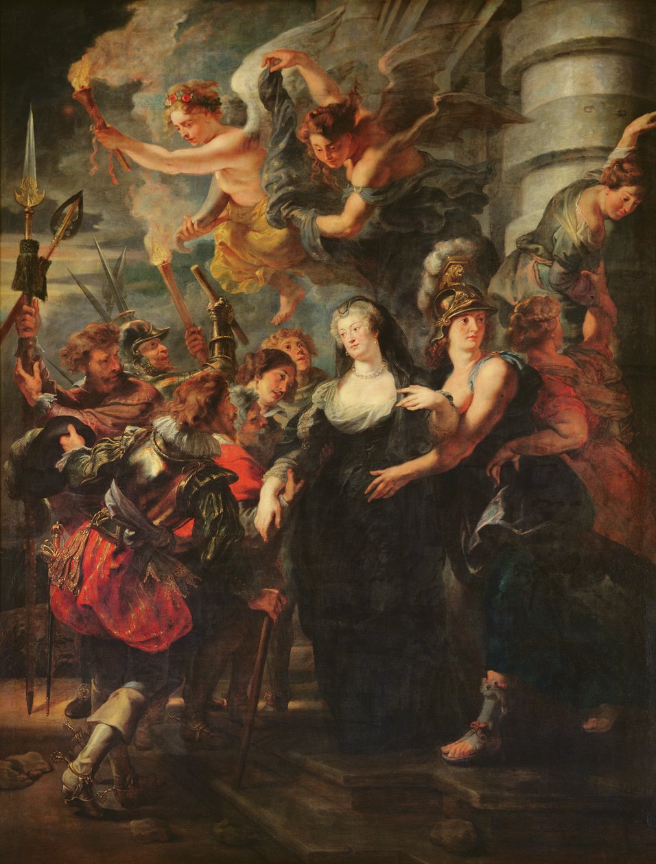 De Medici-cyclus: Marie de Medici (1573-1642) Ontsnapt uit Blois, 21-22 februari 1619, 1621-25 door Peter Paul Rubens