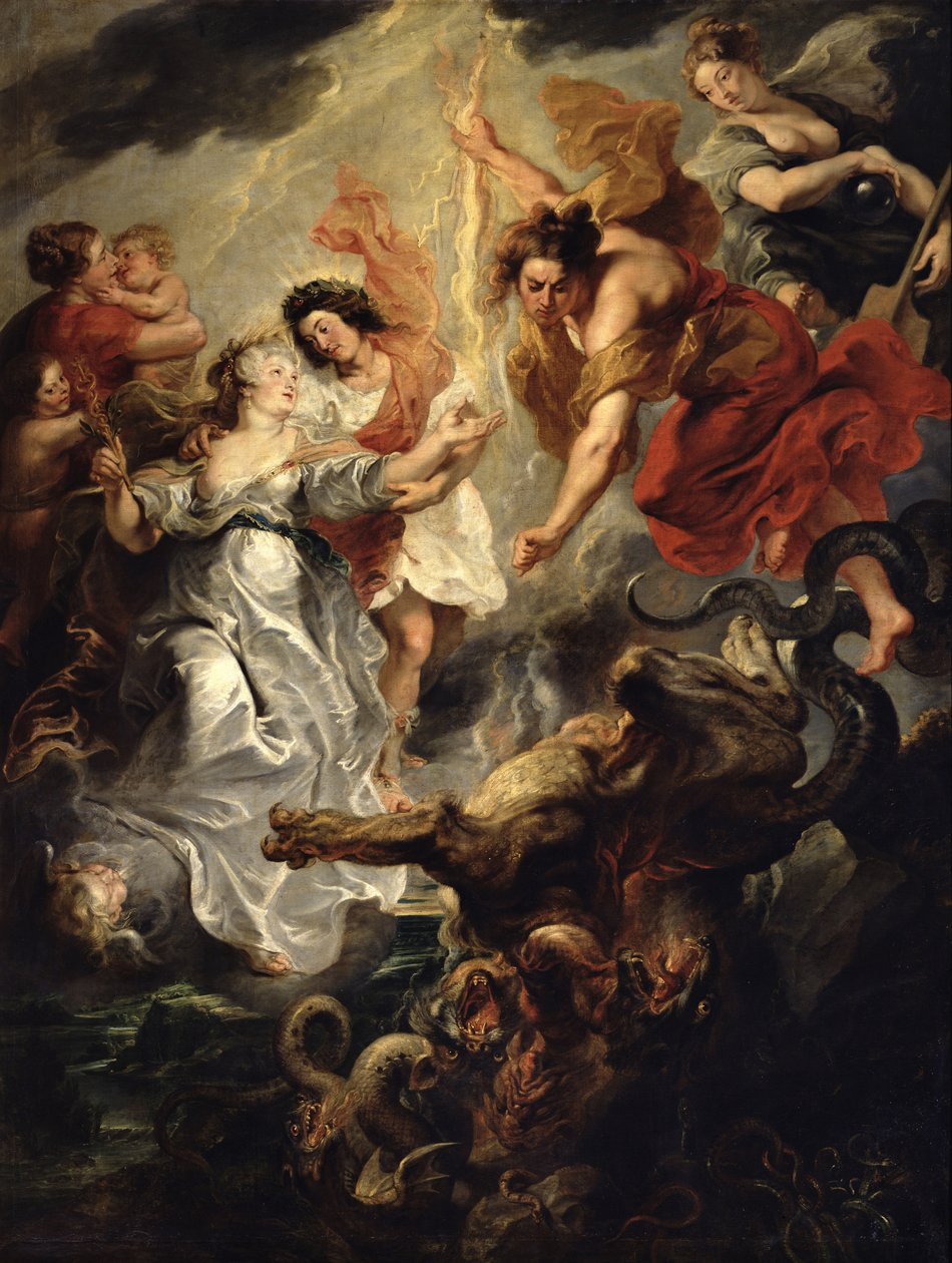 De verzoening van Marie de Medici en haar zoon, 15 december 1621 door Peter Paul Rubens