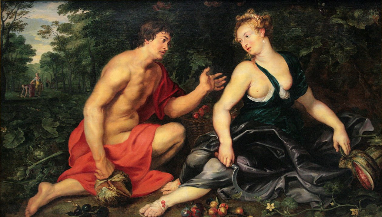 Vertumnus en Pomona door Peter Paul Rubens