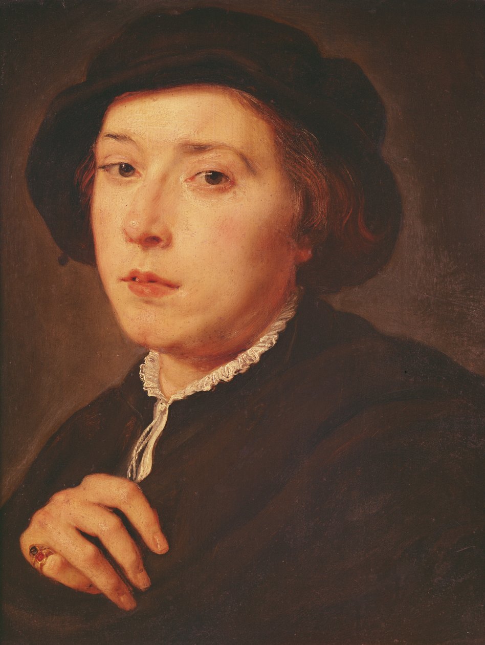 Jonge man met een zwarte hoed, 1615-18 door Peter Paul Rubens