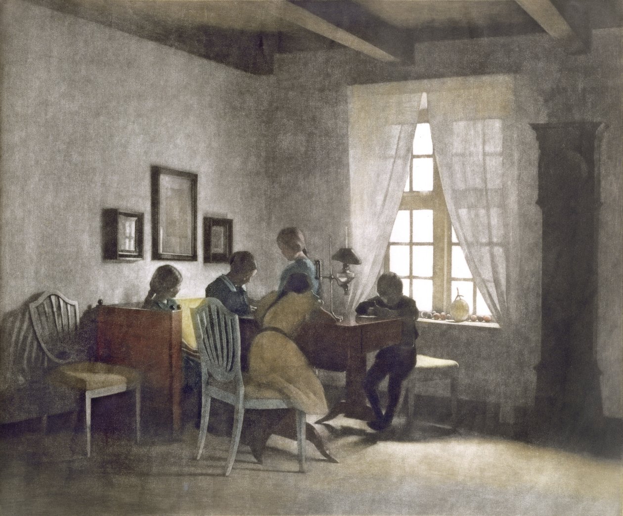 Kinderen aan tafel door Peter Vilhelm Ilsted