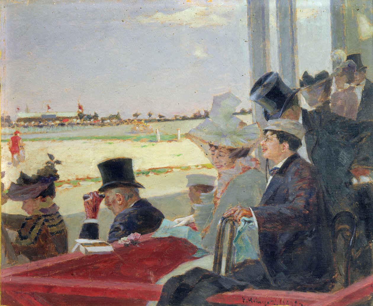 Paardenrennen, 1902 door Peter Alexandrovich Nilus
