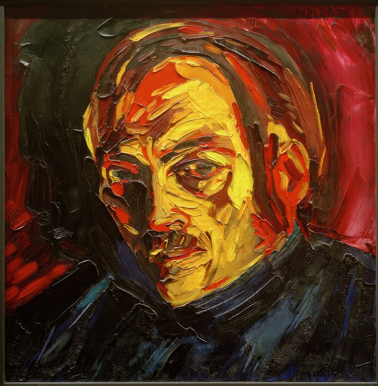 Portret Max Tietz door Peter August Böckstiegel